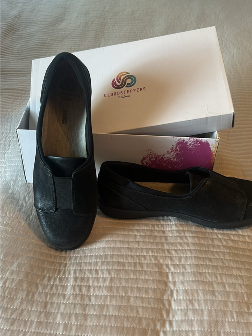 Cloudsteppers by Clarks Women's Black Slip-On Loafer